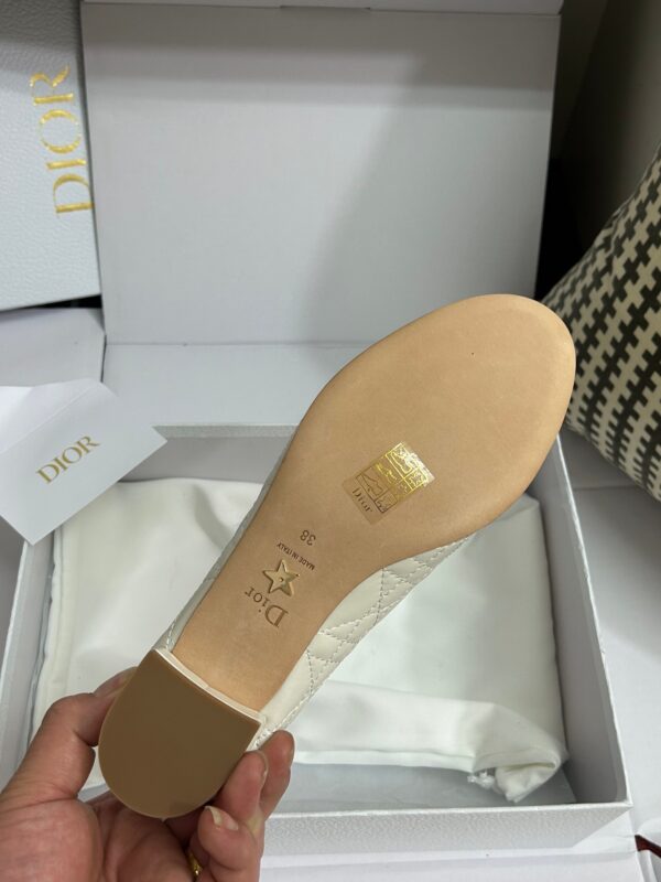 DIOR Ballet Flat Latte Quilted Cannage Calfskin