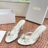 DIOR vintage christian dior 2000s white ‘d’ bow heels