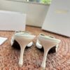 DIOR vintage christian dior 2000s white ‘d’ bow heels