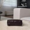 CHANEL Shiny Calfskin Quilted 22bag Dark Brown