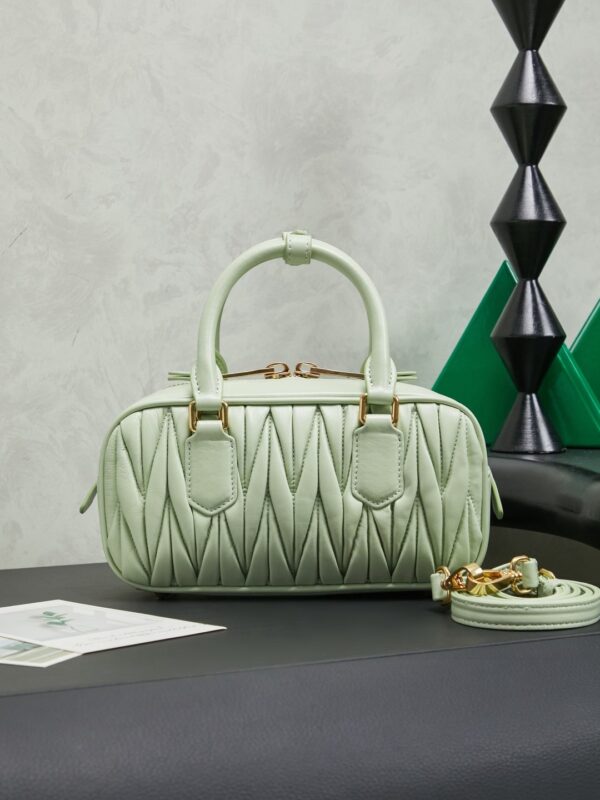 MIUMIU Arcadie matelassé nappa leather bag Mint Green
