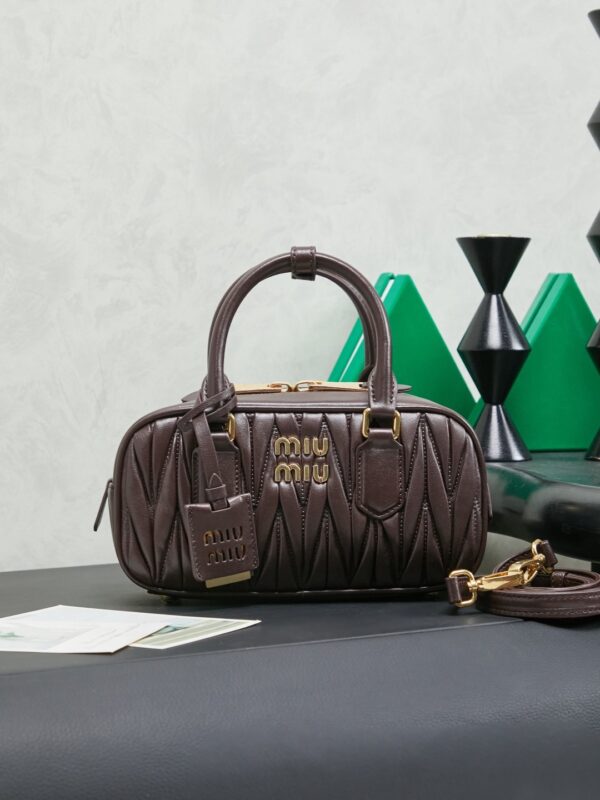 MIUMIU Arcadie matelassé nappa leather bag – 22cm