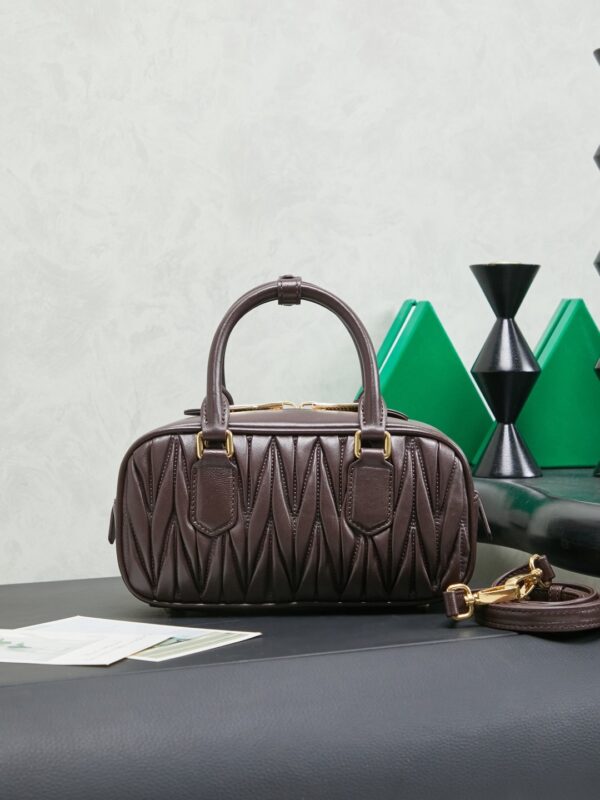 MIUMIU Arcadie matelassé nappa leather bag – 22cm