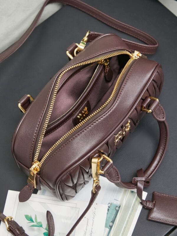 MIUMIU Arcadie matelassé nappa leather bag – 22cm
