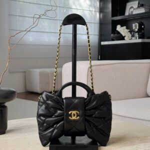 CHANEL bow bag Shiny lambskin