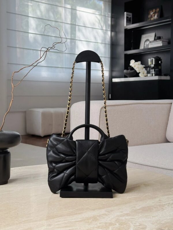 CHANEL bow bag Shiny lambskin