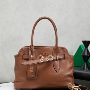 MIUMIU FROM THE RUNWAY Aventure nappa leather top-handle bag Medium
