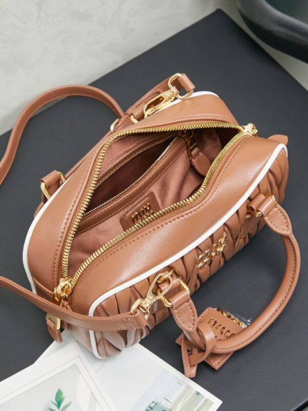miumiu arcadie matelassé nappa leather bag