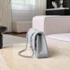 CHANEL Classique Flap Medium Light Grey Caviar Leather