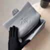 CHANEL Classique Flap Medium Light Grey Caviar Leather