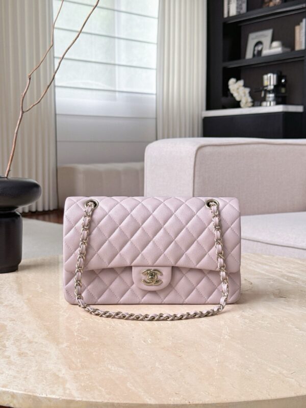 CHANEL Classique Flap Medium Light Pink Caviar Leather