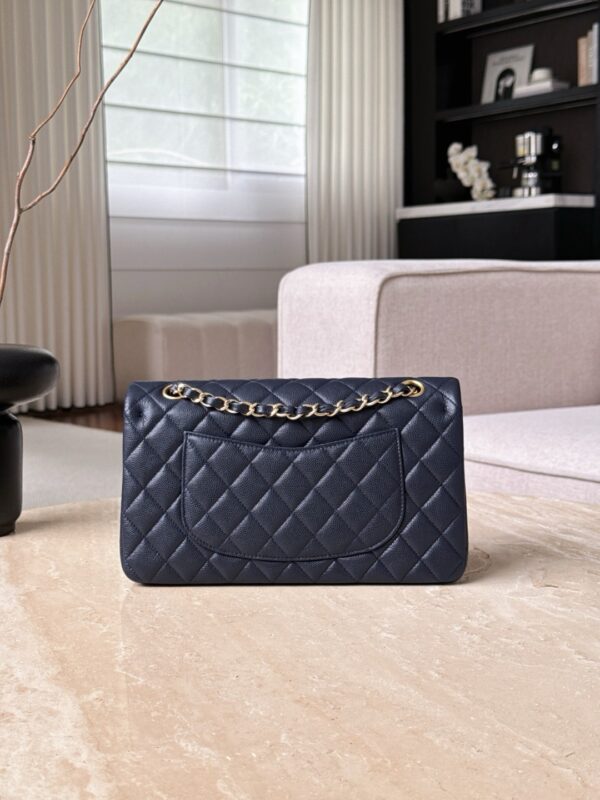 CHANEL Classique Flap Medium Dark Blue Caviar Leather
