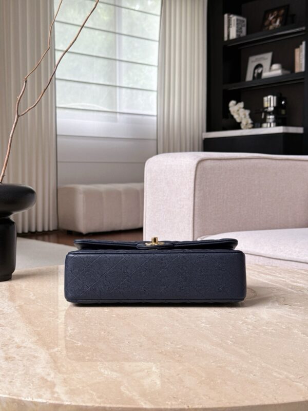 CHANEL Classique Flap Medium Dark Blue Caviar Leather