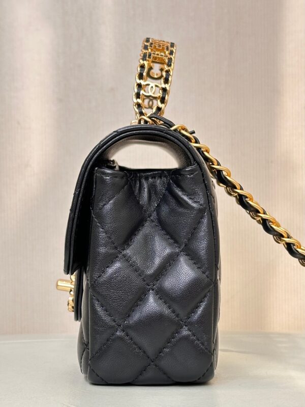 CHANEL 24C handle Classic Flap chain logo lambskin
