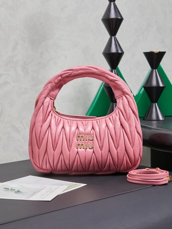 MiuMiu Wander matelassé nappa leather hobo bag