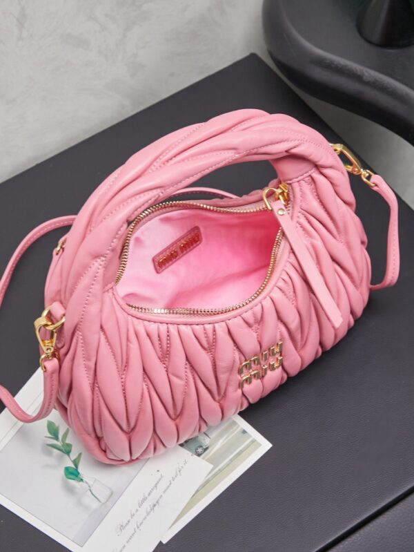 MiuMiu Wander matelassé nappa leather hobo bag