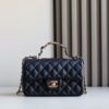 CHANEL 23K Classic Handbag With Top Handle Lambskin