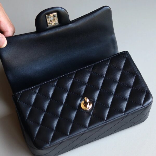 CHANEL 23K Classic Handbag With Top Handle Lambskin