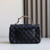 CHANEL 23K Classic Handbag With Top Handle Lambskin
