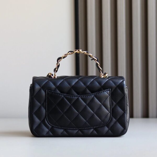 CHANEL 23K Classic Handbag With Top Handle Lambskin