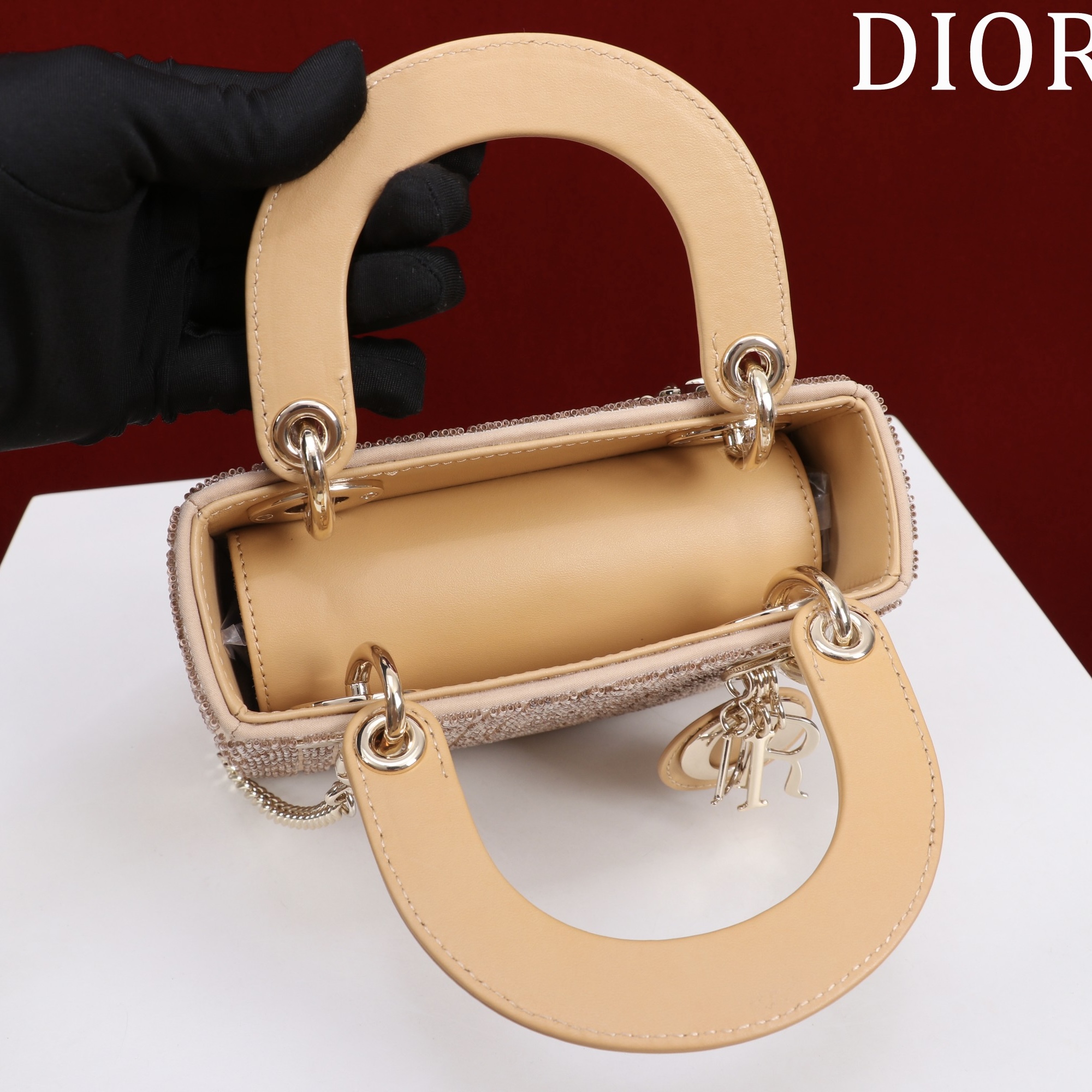 IMG_9236 DIOR Lady Dior Cotton fabric with bead embroidery - 图片 6