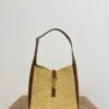 YSL LE 5 À 7 supple small in raffia and leather in Beige