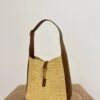 YSL LE 5 À 7 supple small in raffia and leather in Beige
