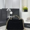 CHANEL Mini Flap Bag with Top Handle Velvet, Silk