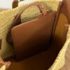 ysl le 5 À 7 supple small in raffia and leather in beige