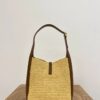 ysl le 5 À 7 supple small in raffia and leather in beige
