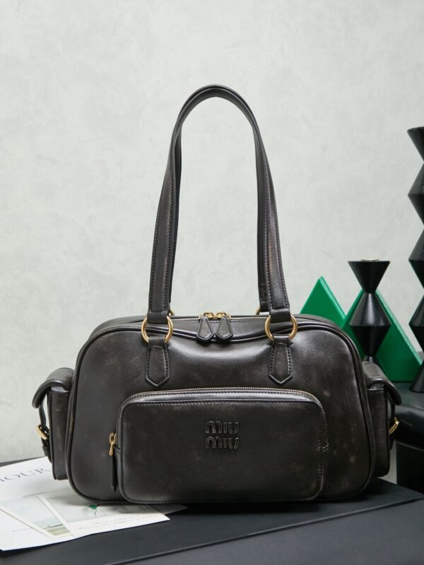 MIUMIU Pocket nappa leather top-handle bag