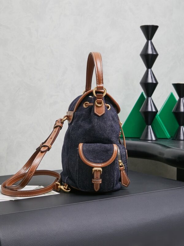 miumiu canvas and leather backpack
