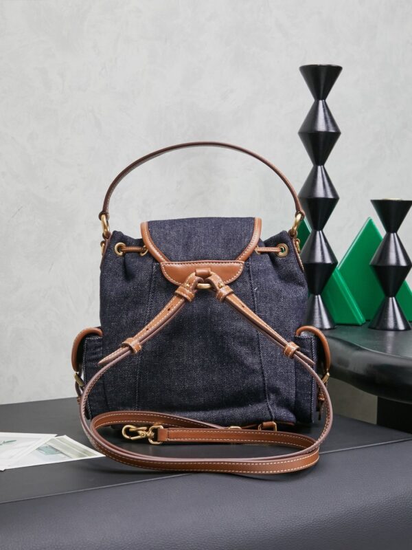 miumiu canvas and leather backpack
