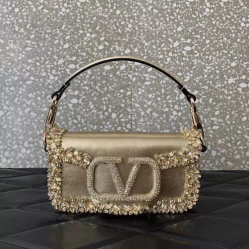 valentino garavani small locò embellished shoulder bag
