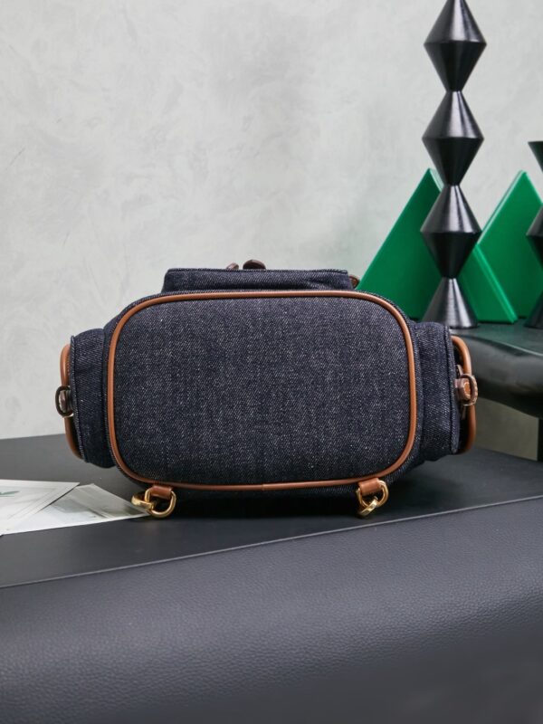 miumiu canvas and leather backpack
