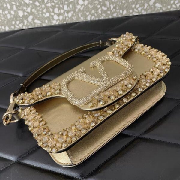 Valentino Garavani Small Locò Embellished Shoulder Bag