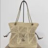 ysl jamie shopping in raffia in beige
