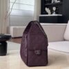 CHANEL 25 Hobo Bag Caflskin Dark Burgundy With Charcoal Color Hardware