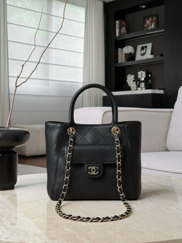 CHANEL Small Shopping Bag Grained Calfskin