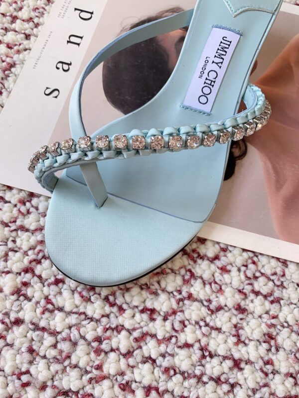 JIMMY CHOO Crystal-Embellished Heeled Mules