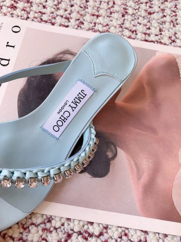 JIMMY CHOO Crystal-Embellished Heeled Mules