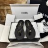 CHANEL Leather flip flops