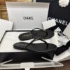 CHANEL Leather flip flops