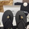 CHANEL Leather flip flops