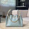 CHANEL 25Bag Caviar leather Small In Dusty Blue