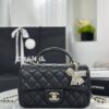 CHANEL 25K Quilted Calfskin Bow & Crystal Handbag