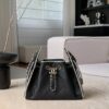 CHANEL 25 Mini Handbag Calfskin Black & White