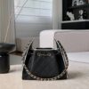CHANEL 25 Mini Handbag Calfskin Black & White