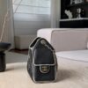 CHANEL 25 Mini Handbag Calfskin Black & White