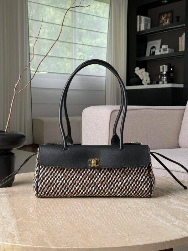 CHANEL Small Shopping Bag Tweed Calfskin
